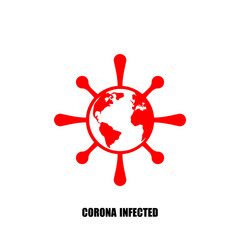 Modern, clean and simple logo design for Corona Virus Disease 19 with clear background and font - EPS10 - Vector.