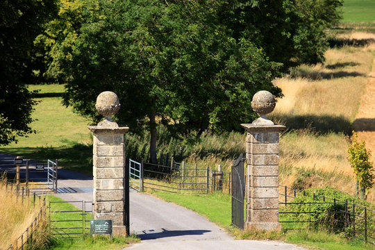 Avebury (England), UK - August 05, 2015: A entry for a field near Avebury, Wiltshire , England, United Kingdom..