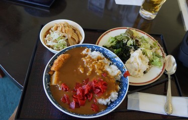 This is a restaurant meal after a half round of golf.