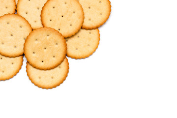 crackers cookie on a white background