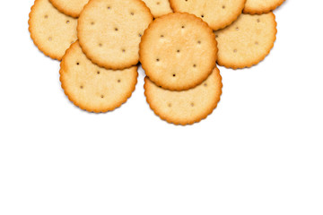 crackers cookie on a white background