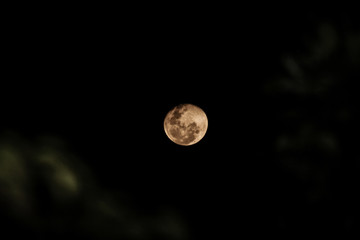 full moon in the night sky