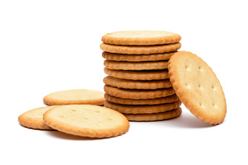 crackers cookie on a white background