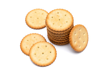 crackers cookie on a white background