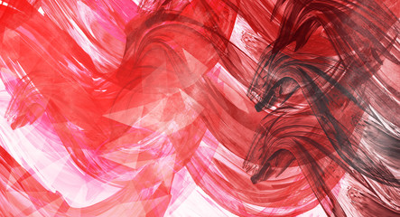 Abstract red brush strokes background