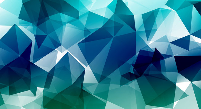 Abstract teal triangle background