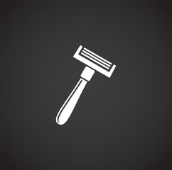 Barber related icon on background for graphic and web design. Creative illustration concept symbol for web or mobile app