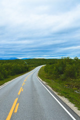 endless roads in Scandinavia