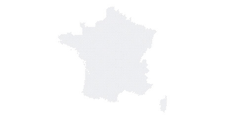 France country map backgraund made from halftone dot pattern, Vector illustration isolated on white background