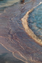 sable rose sur la plage d'elafonissi en crête 