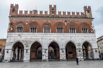 Naklejka na ściany i meble Gothic palace in Piacenza