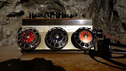 an ancient telephone switchboard dating back to the early 1900s