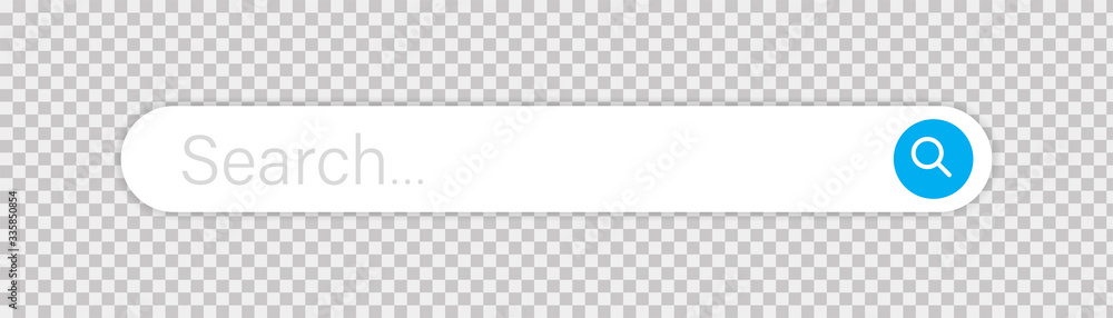 Poster search bar vector isolated web element on transparent background. vector search bar boxes. ui templa