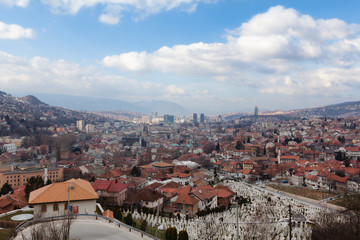Obraz premium Sarajevo skyline, Bosnia and Herzegovina