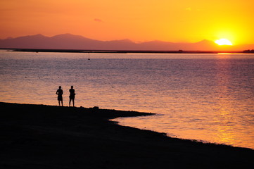 Atardecer en el lago