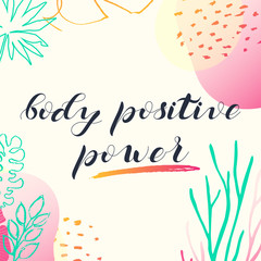 Color poster propaganda body positive vector illustration