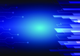 Blue hi-tech abstract background, vector illustration