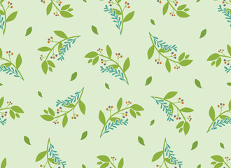 Tropical Leaves Seamless Pattern