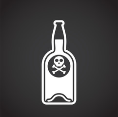 Acid related icon on background for graphic and web design. Creative illustration concept symbol for web or mobile app