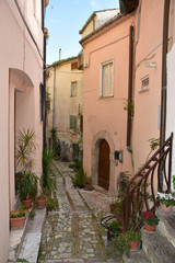 A narrow street in a small village in central Italy
