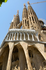 Obraz premium La Sagrada Familia, the Roman Catholic Church in Barcelona, Spain