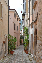 Obraz na płótnie Canvas A narrow street in a small village in central Italy 