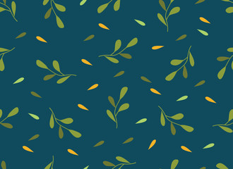 Fototapeta na wymiar Tropical Leaves Seamless Pattern