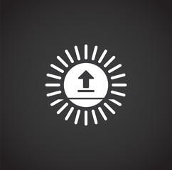 Sunset sunrise related icon on background for graphic and web design. Creative illustration concept symbol for web or mobile app