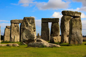Stonehenge (England), UK - August 06, 2015: Stonehenge megalithic site, Amesbury, Wiltshire ,...