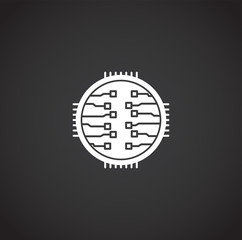 Curcuit related icon on background for graphic and web design. Creative illustration concept symbol for web or mobile app