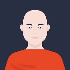 man profile on isolated background vector illustration