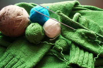 Knitting yarn and knitting needles!