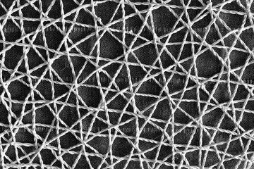 wicker mesh texture background. Black and white photo