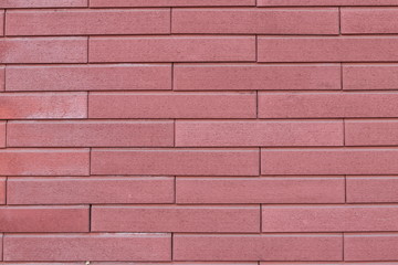 Structured wall of new brick.