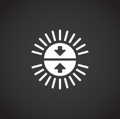 Sunset sunrise related icon on background for graphic and web design. Creative illustration concept symbol for web or mobile app