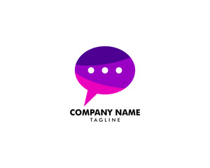 Chat logo design vector, Talk icon logotype