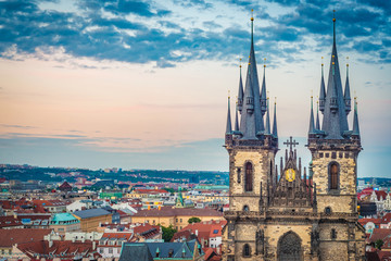 Fototapeta premium The Church of Mother of God before Tyn in Prague, Czech Republic.
