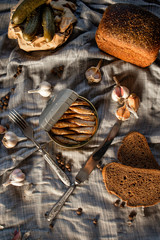 sprats garlic bread fish