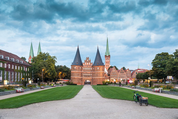 Fototapeta premium Holsten Gate in Luebeck, Germany.