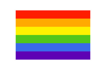 Rainbow flag icon, simple flat style, no effects.