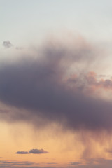
blue evening sky with clouds