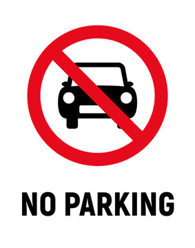 No car parking, car forbidden icon, vehicle prohibited symbol sign