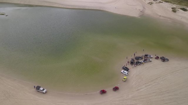 Aerial View of Lagoa Do Amancio, Jijoca de Jericoacoara, Ceara, Brazil
