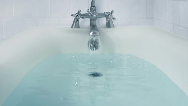 Bath Running In Bathroom