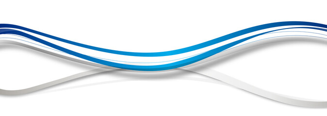 Welle Blau Band Banner Wellen Hintergrund