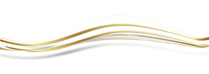 Welle Wellen Band Banner Gold