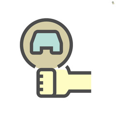 Fototapeta premium Car selectiong vector icon design, 48X48 pixel perfect and editable stroke.