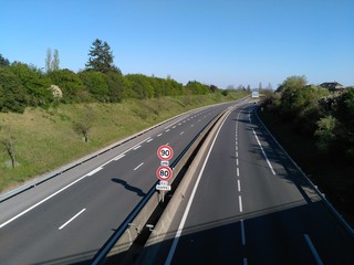 Voie express au sud de Lyon ou D301 appelée Boulevard Urbain Sud - Département du Rhône - France