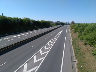 Voie express au sud de Lyon ou D301 appelée Boulevard Urbain Sud - Département du Rhône - France