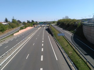 Voie express au sud de Lyon ou D301 appel&eacute;e Boulevard Urbain Sud - D&eacute;partement du Rh&ocirc;ne - France